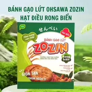 Bánh gạo lứt Ohsawa Zozin Hạt điều - Rong biển