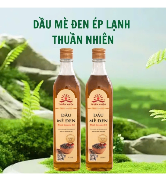 Dầu Mè Đen Ép Lạnh Thuần Nhiên 500ml