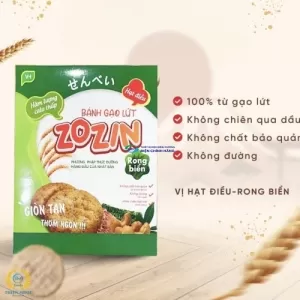 Bánh gạo lứt Ohsawa Zozin Hạt điều - Rong biển