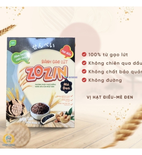 Bánh gạo lứt Ohsawa Zozin Hạt điều - Mè đen